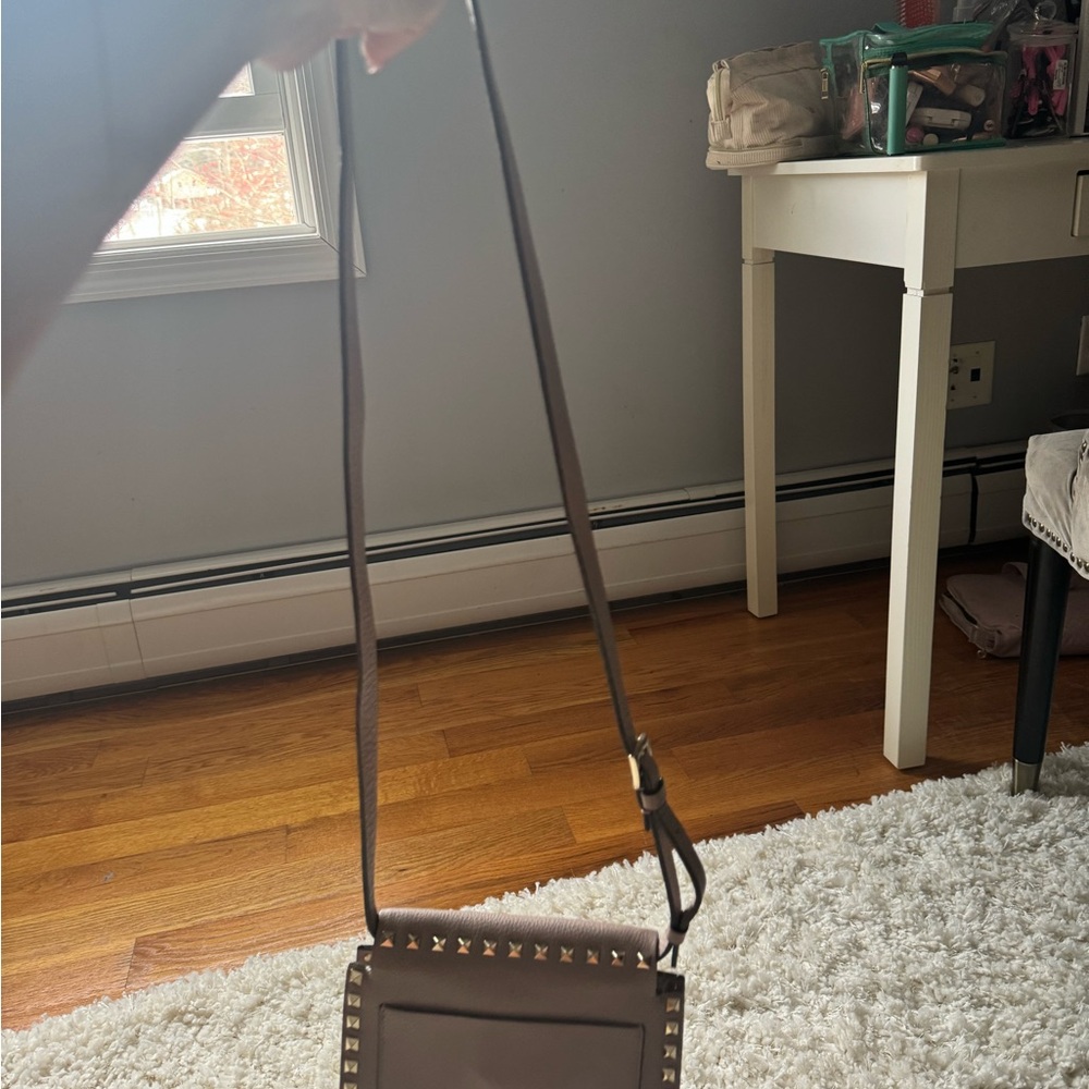 Valentino Tan Studded Crossbody